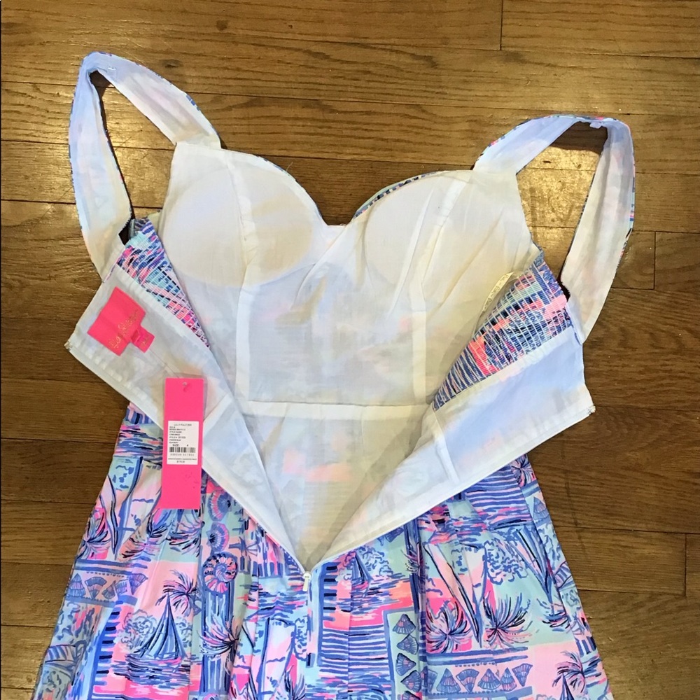 Lilly Pulitzer Cyndi Dress Whisper Blue Sz 4 NWT - Picture 6 of 12